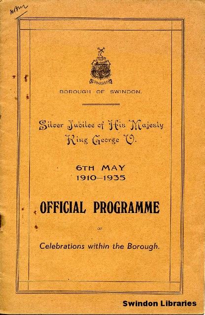1935 Silver Jubilee Of King George V Programme Cover Flickr