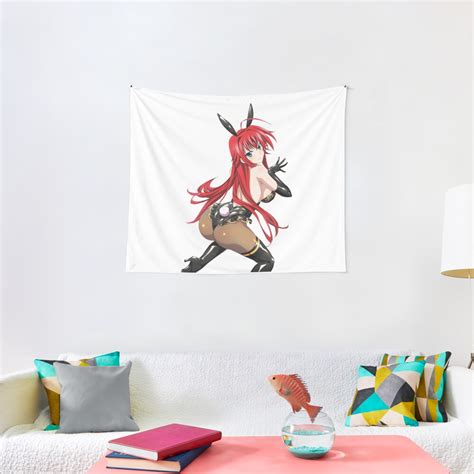 High School Dxd Rias Gremory Bunny Girl Tapestry By Capuvan Redbubble
