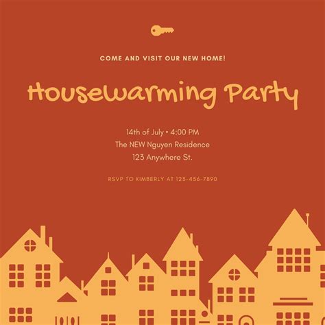Housewarming Party Invitation Template Polito Weddings