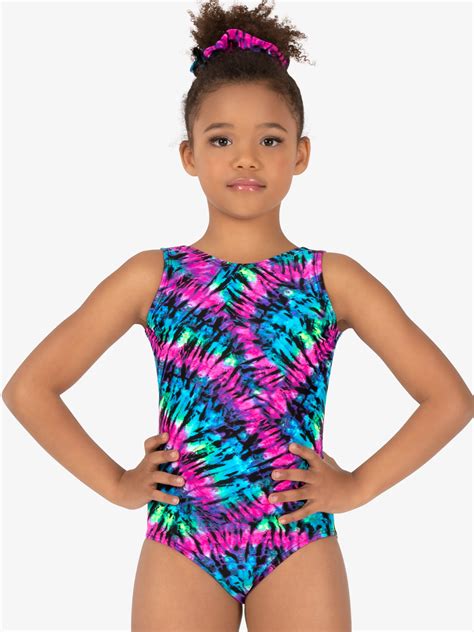 Perfectbalance Girls Gymnastics Neon Tie Dye Tank Leotard Walmart