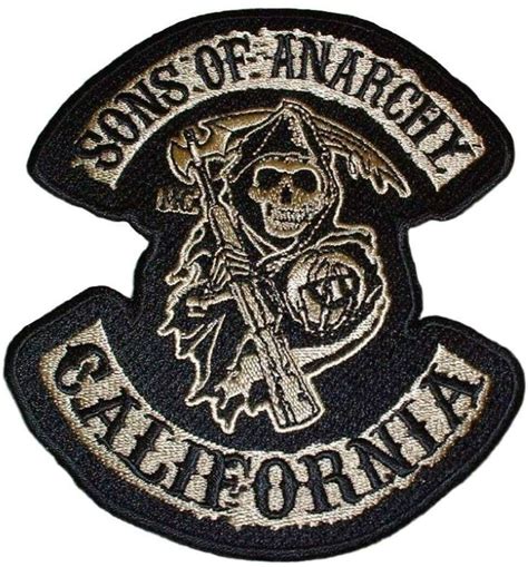Sons Of Anarchy California 475 Inches Tall Embroidered Iron On Patch