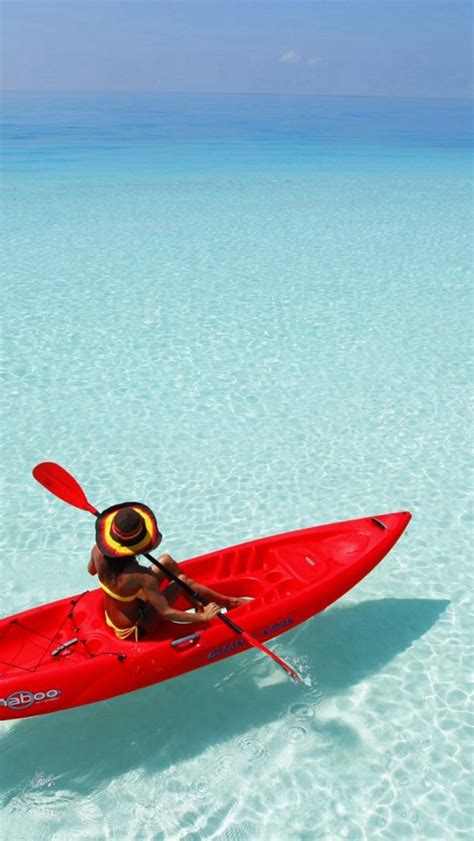 Kayak Boating Sports Nature Sea View Iphone Wallpapers Free Download