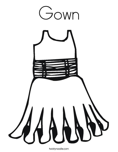 Dress Coloring Pages | Free download on ClipArtMag