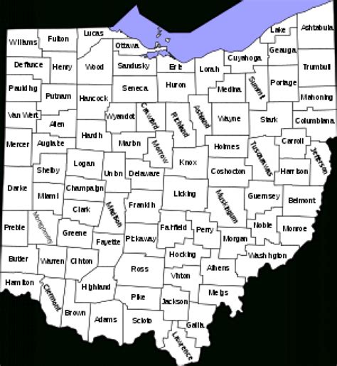 State Of Ohio County Map Pdf Printable Map