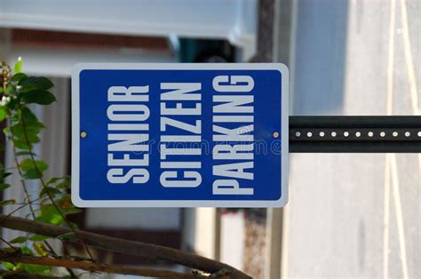 Senior Citizen Parking Sign Stock Image Image Of Restriction Auto