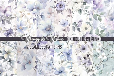 Misty Morning Seamless Floral Pattern Graphic By Whimsyandwishes
