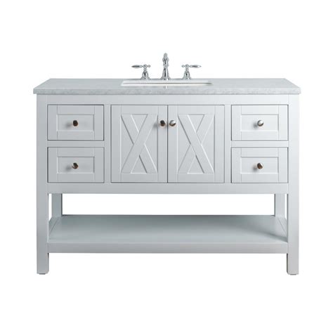 Free shipping for many items! stufurhome Anabelle 48 in. White Single Sink Bathroom ...