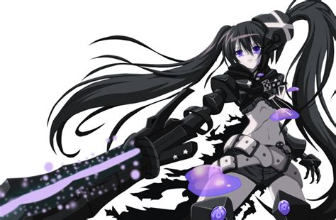 black rock shooter black rock shooter girls with black hair all black black and white