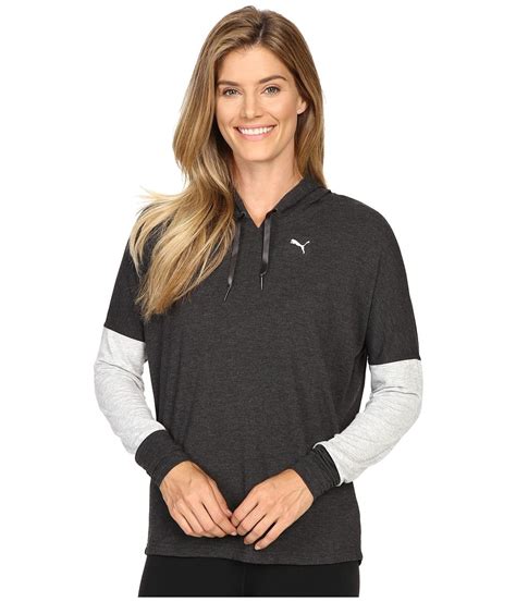 Download Puma - Open Back Hoodie (dark Gray Heather/light Gray ...