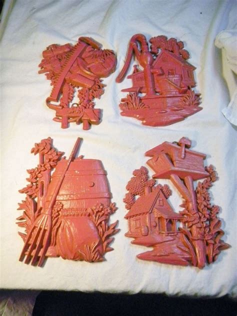 vintage cast iron sexton 1976 usa hoda h067 pink farm equipment metal wall decor metal wall