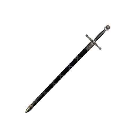 Sca Leather Armor Excalibur Sword With Scabbard Nickel Finish