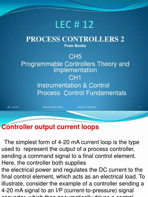 Lec 12 Process Control2020 Pdf Pdf Instrumentation Control Theory