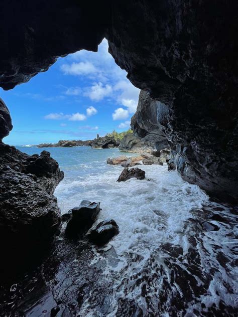 Cave Rocky Mountain Beside Body Of Water During Daytime Maui Image Free