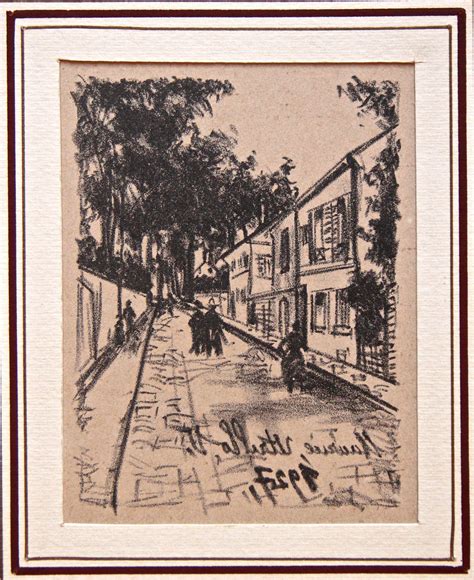 Maurice Utrillo Streewalkers Original Lithograph By Maurice Utrillo