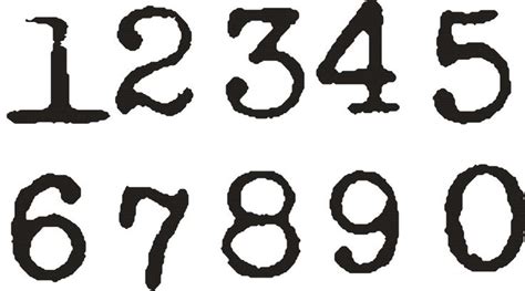 Typewriter Font Numbers Numbers Font Tattoo Fonts Best Tattoo Fonts