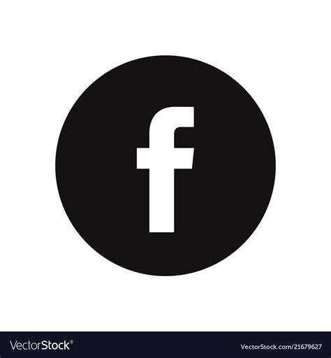 Facebook Icon Black And White Vector
