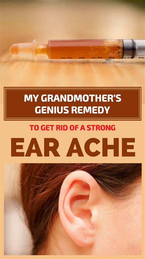 My Grandmothers Genius Remedy To Get Rid Of A Strong Ear Ache Ear