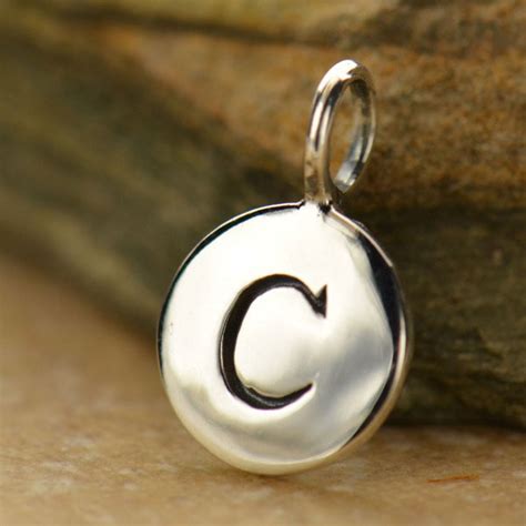 Sterling Silver Letter Charms Initial C