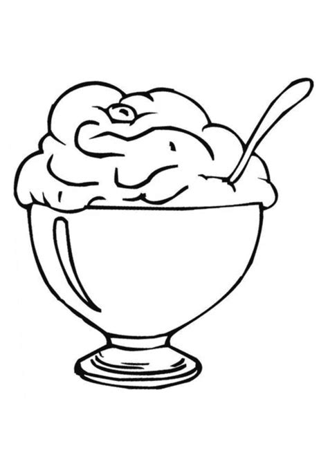 Ice Cream Sundae Coloring Page Coloring Home