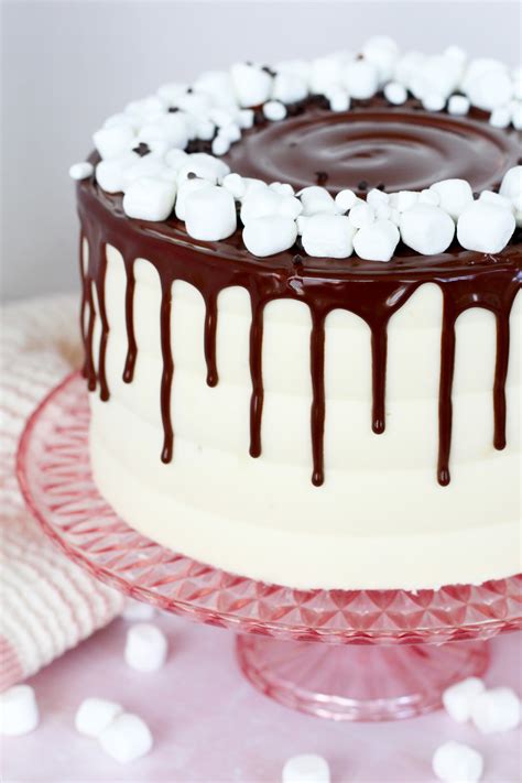 Hot Chocolate Cake With Marshmallow Buttercream Cake By Courtney