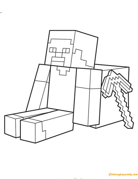 Get Minecraft Steve Coloring Pages Pics Coloring Pages 2020
