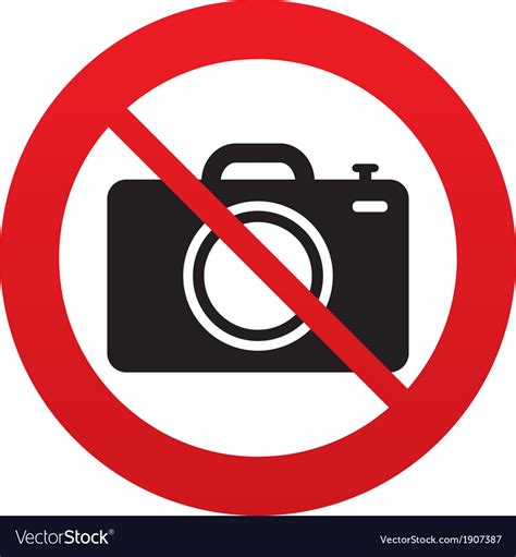 No Photo Camera Sign Icon Photo Symbol Royalty Free Vector