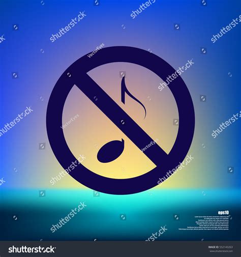 No Music Sign Stock Vector Royalty Free 552143263 Shutterstock