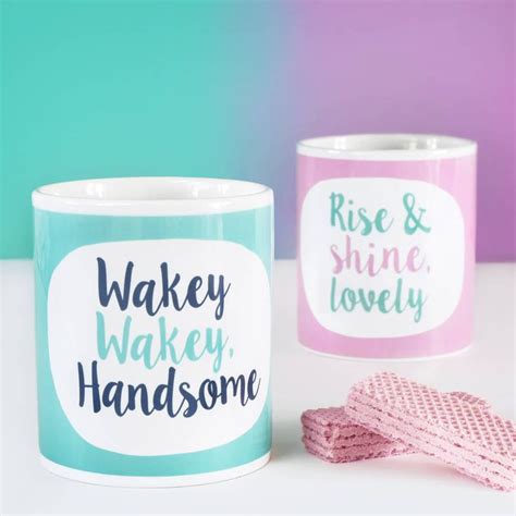 Wakey Wakey Rise And Shine Mug Pair By Paper Plane Valentines Mugs Mugs Mugs Set
