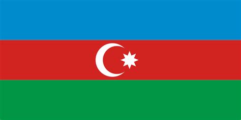 The national flag of azerbaijan consists of three horizontal stripes, the upper one is blue, the middle one is red, and the bottom one is green. Republic of Azerbaijan