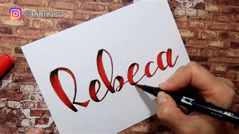 Lettering Dibujo Tu Nombre En Un Minuto ⭐ Rebeca ⭐ Dibujarte