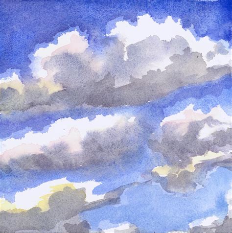 Cloud A Day Skying In Virginia August 2011 Watercolour Techniques