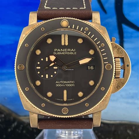 Panerai Submersible Bronzo Automatic Pam00968 Brown Dial 47mm For