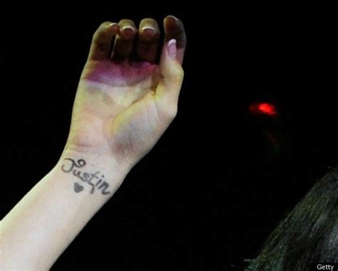 Bieber claimed his preferred tattoo now is his most recent one. Selena Gomez Gets Justin Bieber's Name Tattooed On Her ...