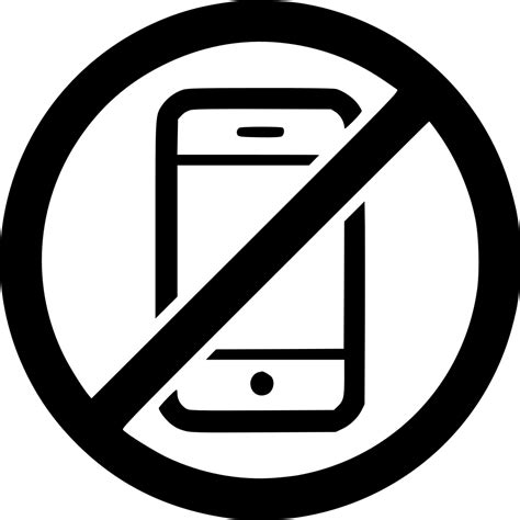 No Phone Png Transparent Background - No Cell Phone Black And White png image
