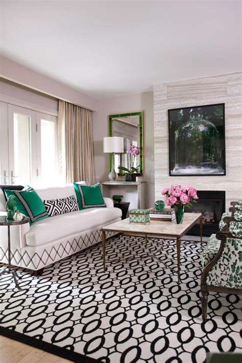 Geometry With Green Accents Interiors By Color