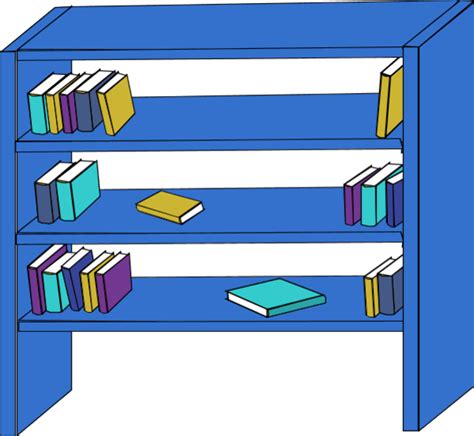 Transparent Bookshelf Vector Bookshelf Clipart Organized Bookshelf