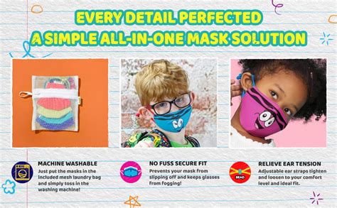 School Maskpack Crayola Kids Mask 5 Reusable Cloth Masks