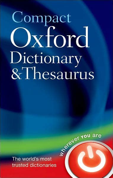 Compact Oxford Dictionary And Thesaurus By Oxford Languages Hardcover