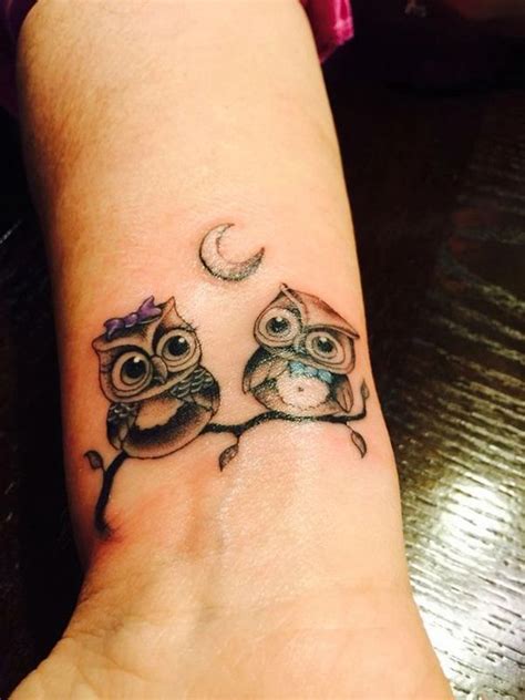 80 Coolest 3d Owl Tattoo Art Design Ideas A Pair Of Cute Owl Couple
