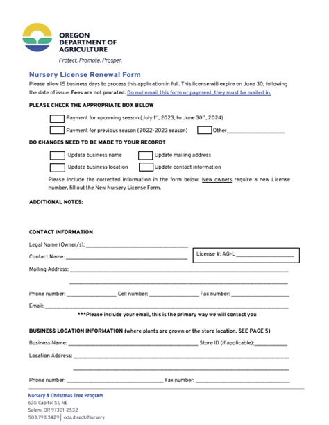 2024 Oregon Nursery License Renewal Form Fill Out Sign Online And