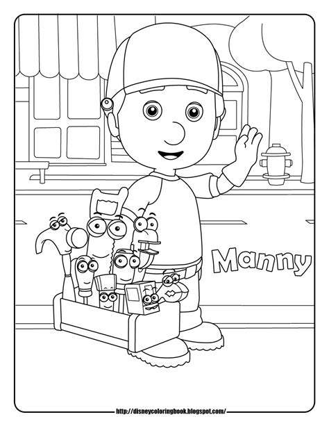handy manny 1 free disney coloring sheets learn to coloring