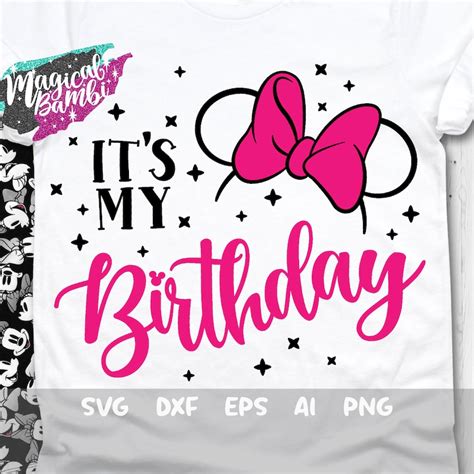 Minnie Mouse Birthday Shirt Svg
