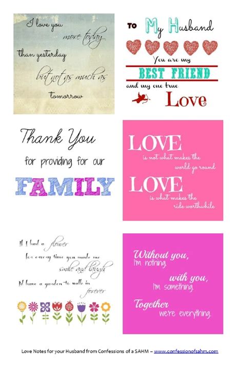 4 Best Images Of Free Printables Lunch Box Notes For Husband