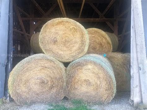 20 5x5 Round Bales Of Mixed Grass Hay Allsurplus