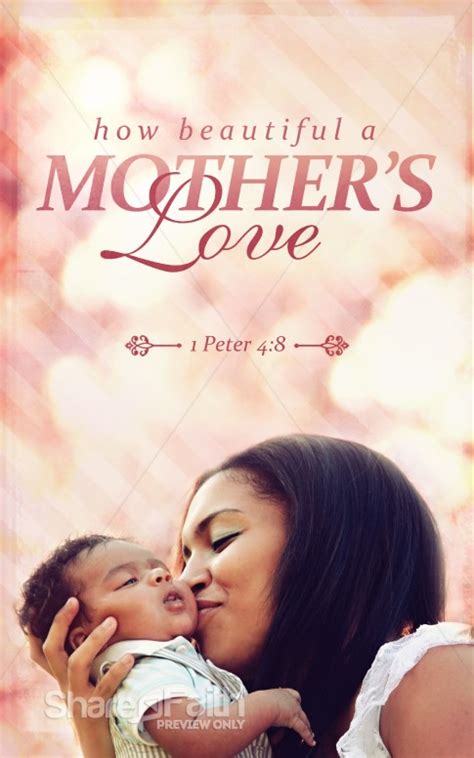 Mothers Love Church Bulletin Mothers Day Bulletin Covers