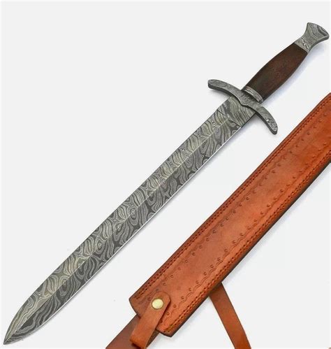 36 Inches Damascus Steel Handmade Vikings Sword Battle Ready Etsy