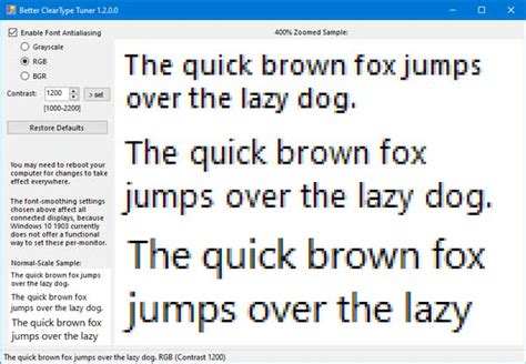 Better Cleartype Tuner For Blurry Font And Font Smoothing On Windows 10