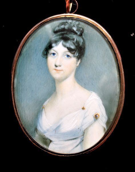 Regency Portrait Miniature Of Lady Painted In Watercolour On Ivory