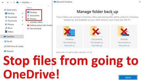 How Do I Stop Files From Going To OneDrive YouTube