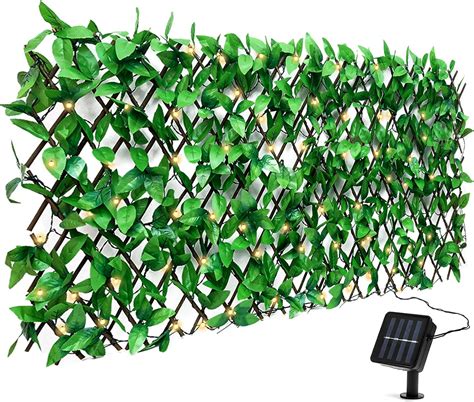 Gnomiya Expandable Privacy Fence Screen For Balcony Patio Outdoor Decorative Faux Ivy Fencing